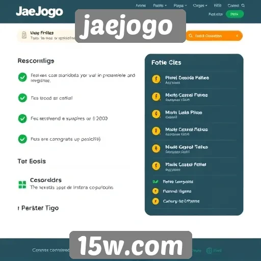 Análise das funcionalidades do site jaejogo